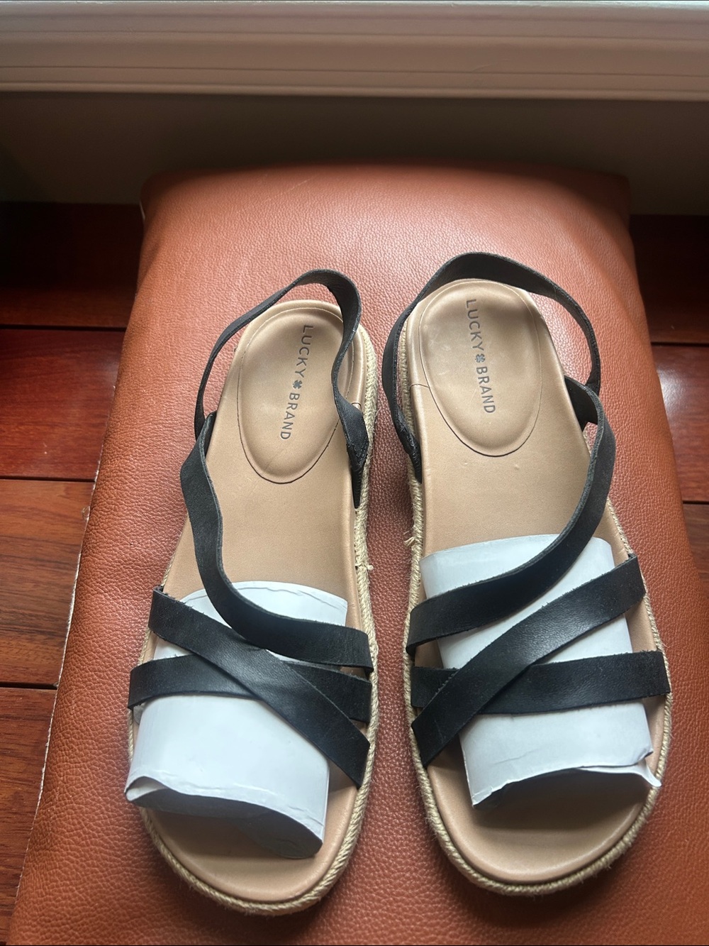 Lucky Brand Daedil sandal black leather size 10